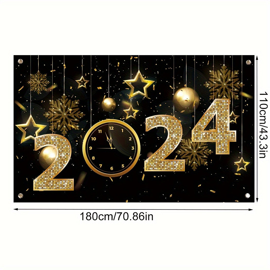 Happy New Year Banner Cloth Party Decoration Supplies
