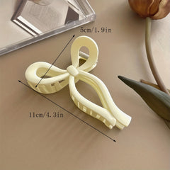 Large Bowknot Hair Claw For Women Style Frosted Back Head Hair Clip