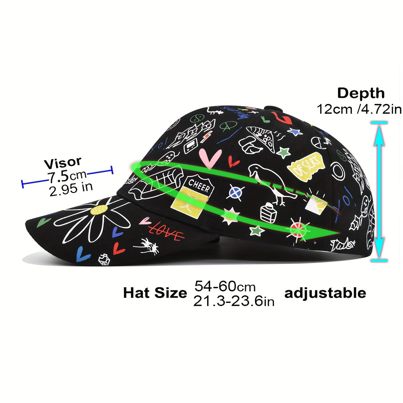 Hip Hop Graffiti Baseball Cap Unisex Dad Hat