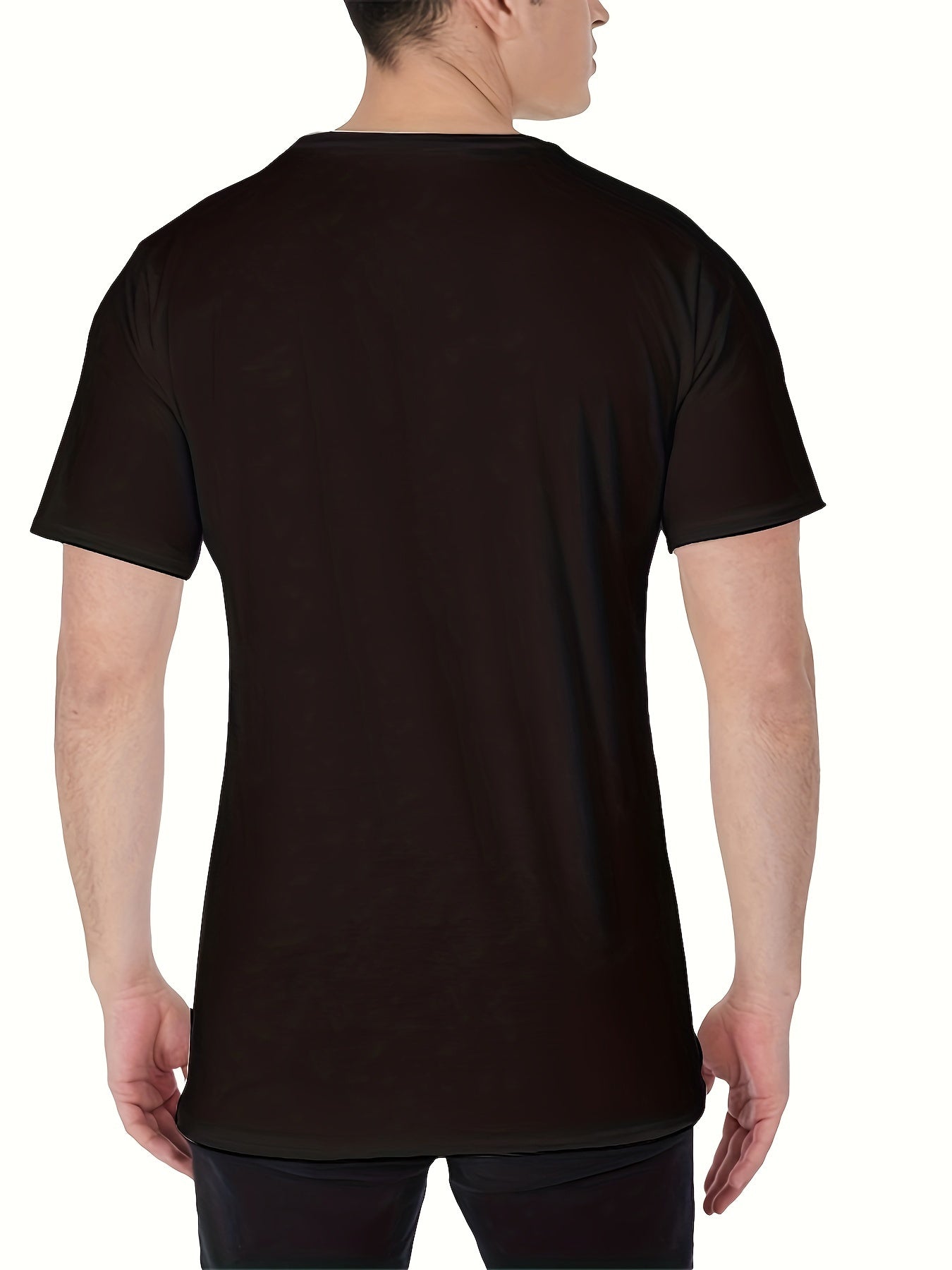 Funny 3D Print Men's Tee Shirt Street Style Stretch Round Neck Casual