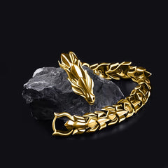 Retro Men's Dragon Pattern Dragon Head Bracelet Gift