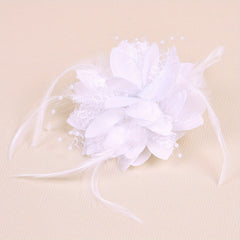 Mesh Flower Head Piece Faux Feather Head Piece Women's Hair Accessories