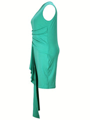  One Shoulder Draped Cocktail Dress