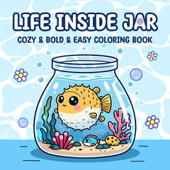 Sea Creatures & Flowers Coloring Book