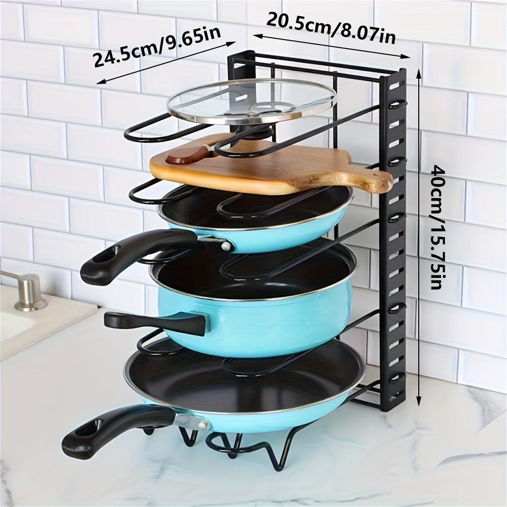 Pot And Pan Organizer For Cabinet 5 layer Storage Racks