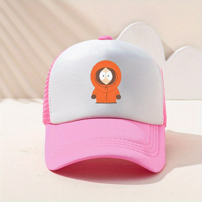 Girl Printed Trucker Hat Bright Mesh Baseball Cap Dad Hats Women