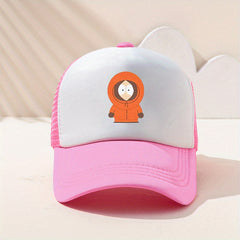 Girl Printed Trucker Hat Bright Mesh Baseball Cap Dad Hats Women