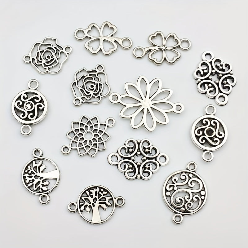 22pcs Antique Silvery Pendant Series for Necklace Bracelet Earrings
