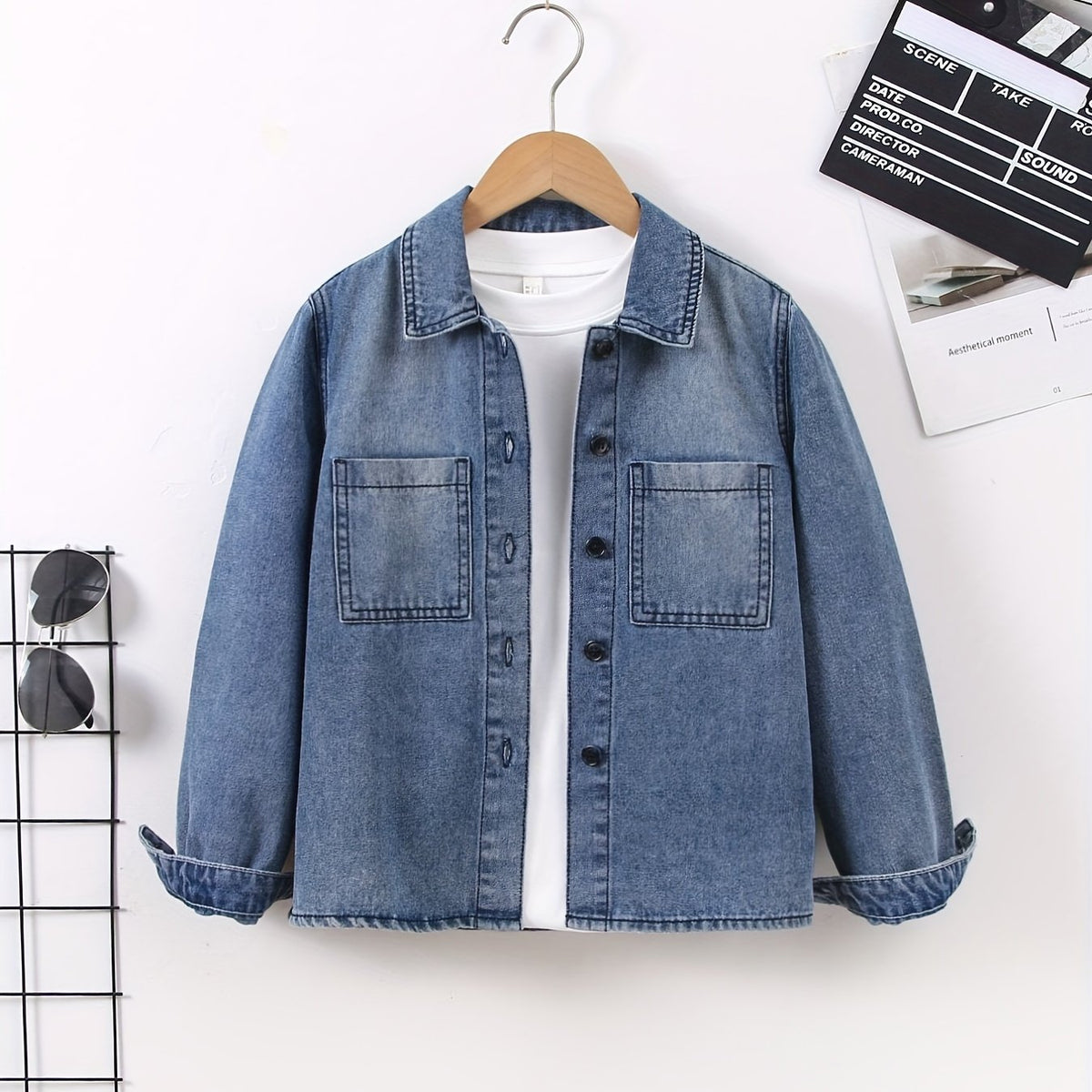 Boys Casual Denim Jacket Button Down