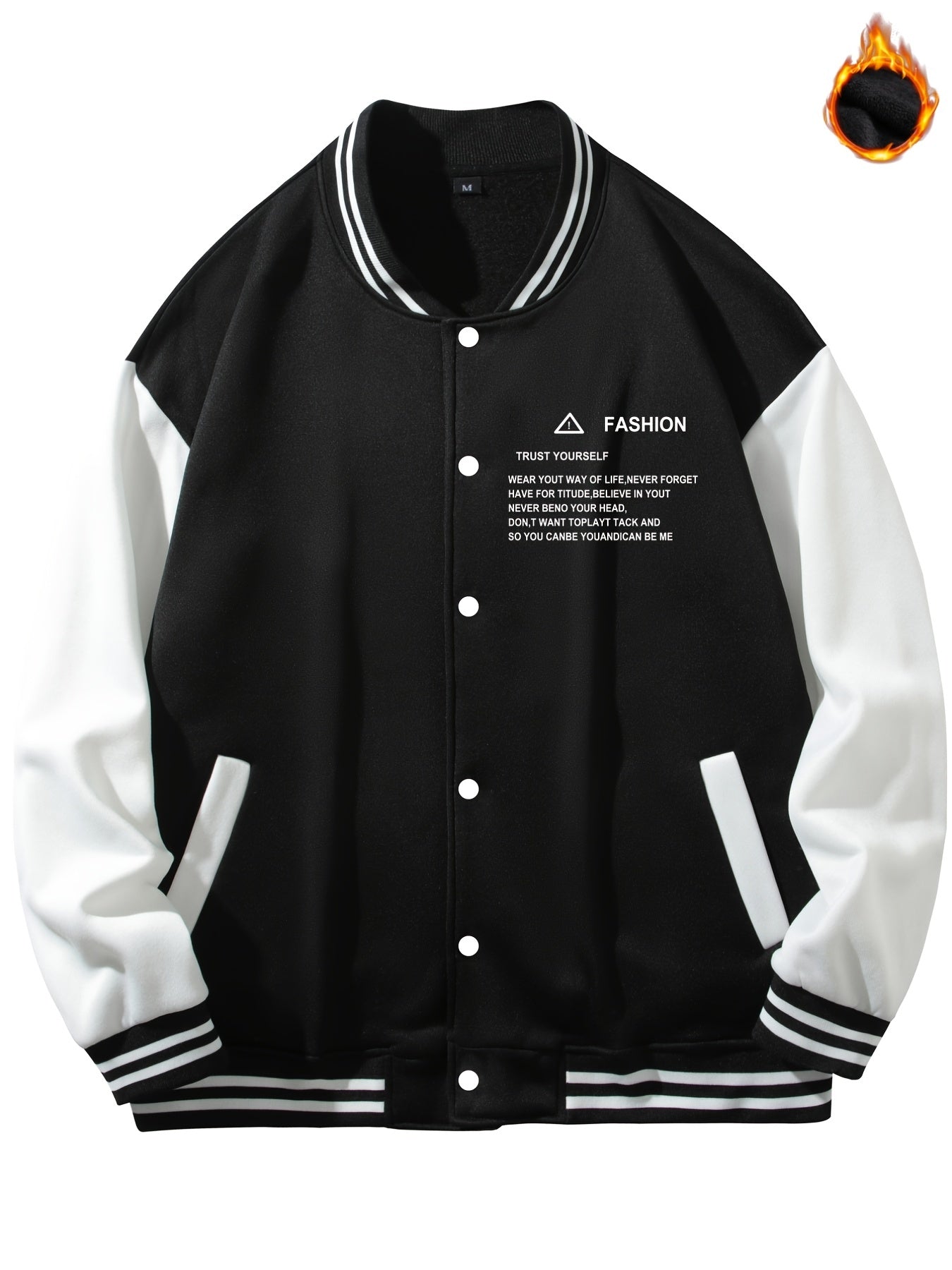 Men's Casual Warm Baseball Jacket