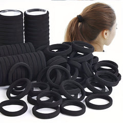 100pcs Soft Hair Rope Elastic Ponytail Holder Hair Accessory