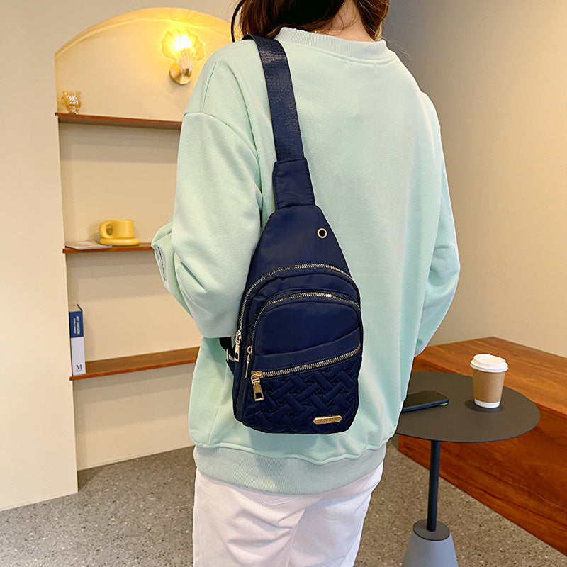 Argyle Chest Bag Women's Large Capacity Crossbody Bag