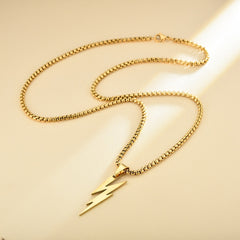Personality Lightning Necklace Geometric Necklace for Men