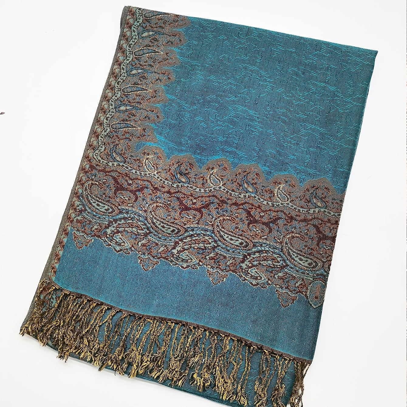 Classic Paisley Jacquard Tassel Scarf Wrap Women's Shawl