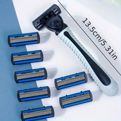 Sharp 6 Layer Razor Blades 12-24 Pcs Replacement Blades Wet Shaving Safety Razor