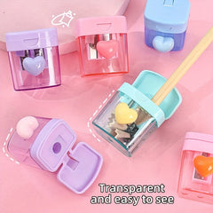 Macaron Colored Pencil Sharpener Sky Green Pink Manual Office Pencil Sharpener