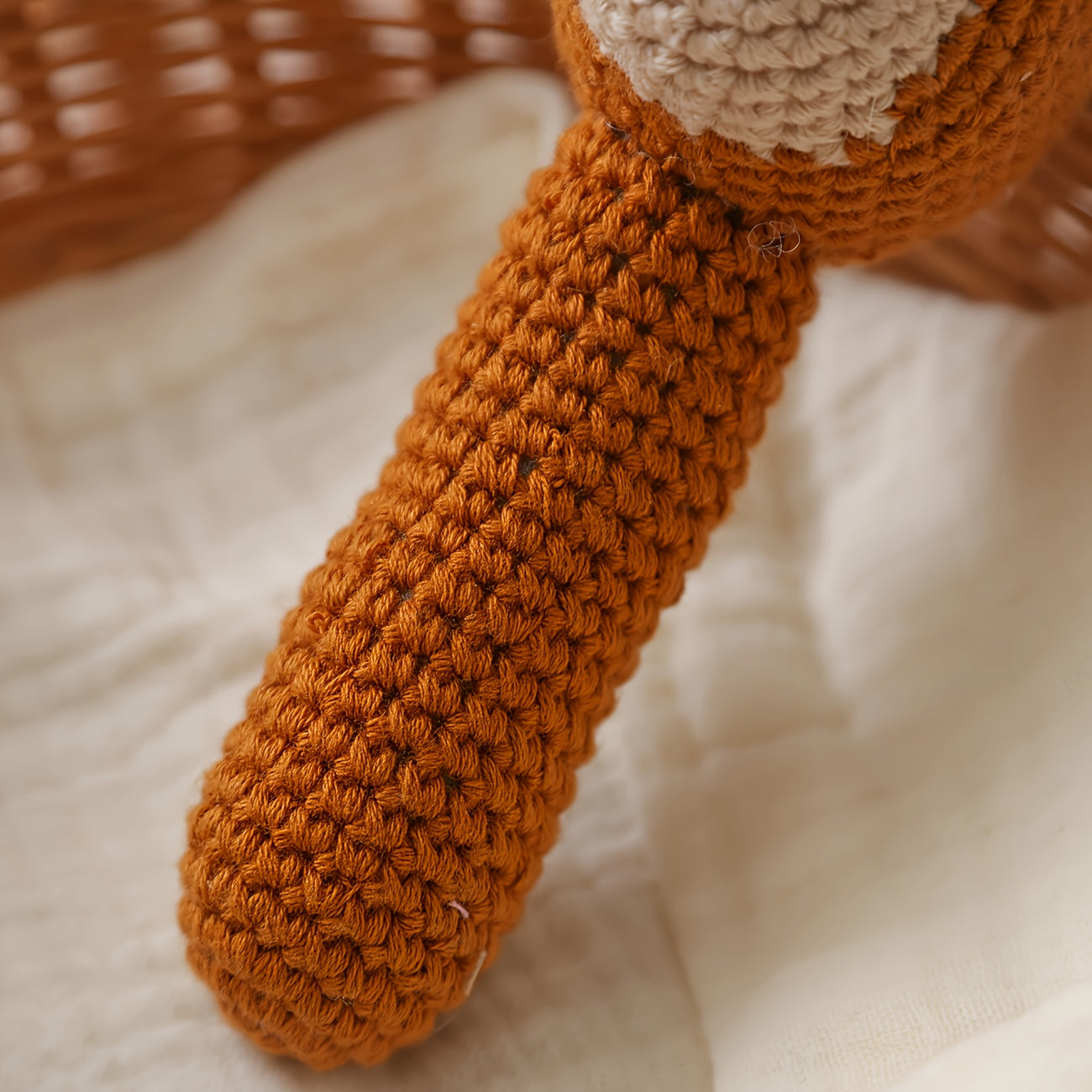 Crochet Giraffe Plush Toy with Bell Sensory Stimulation Gift
