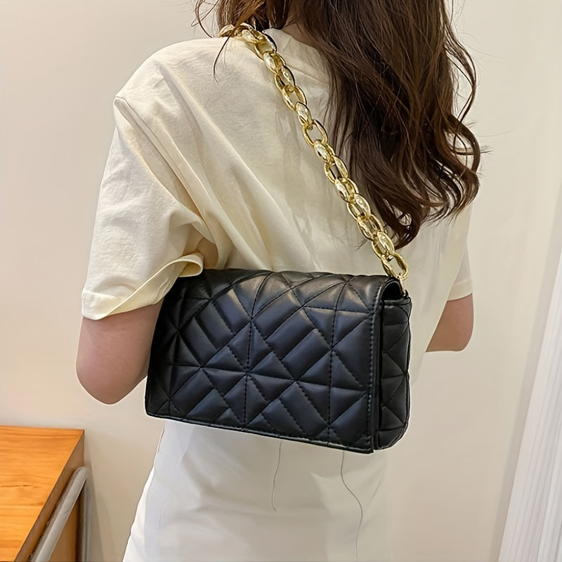 Minimalist Quilted Shoulder Bag All Match Underarm Bag