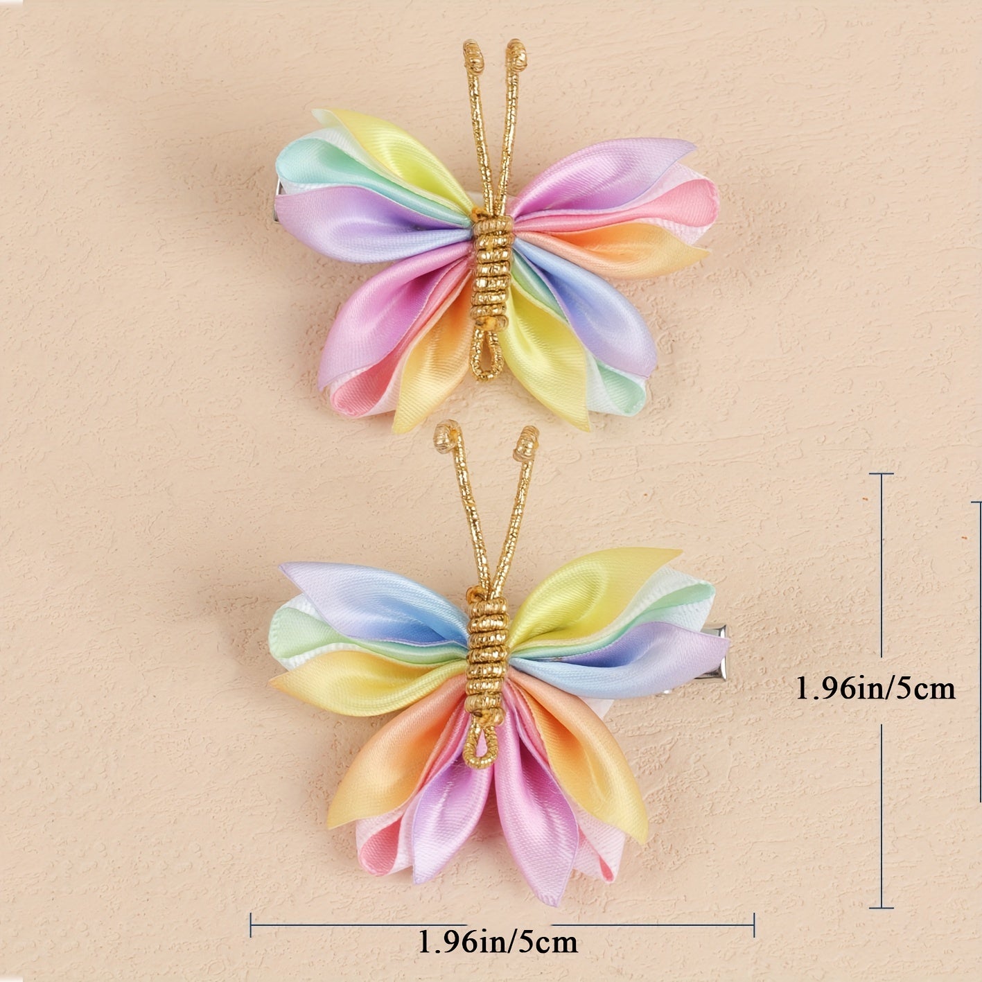 2pcs Butterfly Hair Clips for Baby Girls
