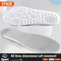 4D Orthopedic Sport Insoles Soft Breathable High elasticity Shock Absorption