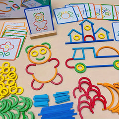 Wooden Sticks and Rings Educational Toy for Kids