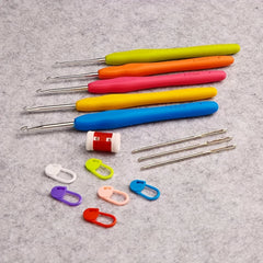 41pcs Soft Handle Crochet Tool Set Sweater Needlework Yarn Knitting Tools