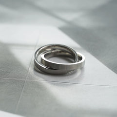 Men's Stainless Steel Double Ring Combo