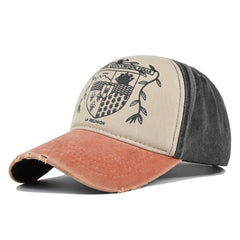 Graffiti Print Block Baseball Cap Unisex