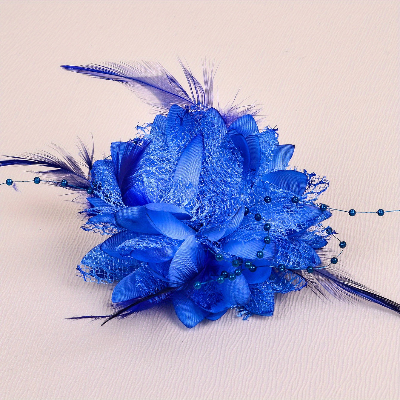 Mesh Flower Head Piece Faux Feather Head Piece Women's Hair Accessories