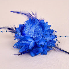 Mesh Flower Head Piece Faux Feather Head Piece Women's Hair Accessories