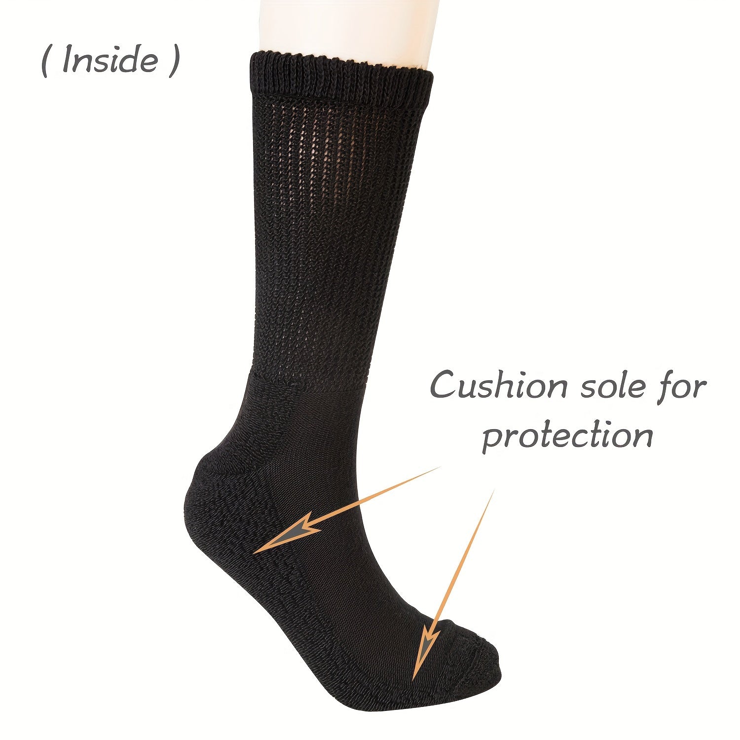 6 Pairs Wide Diabetic Ankle Socks Non Binding Soft Toe Socks Men & Wo