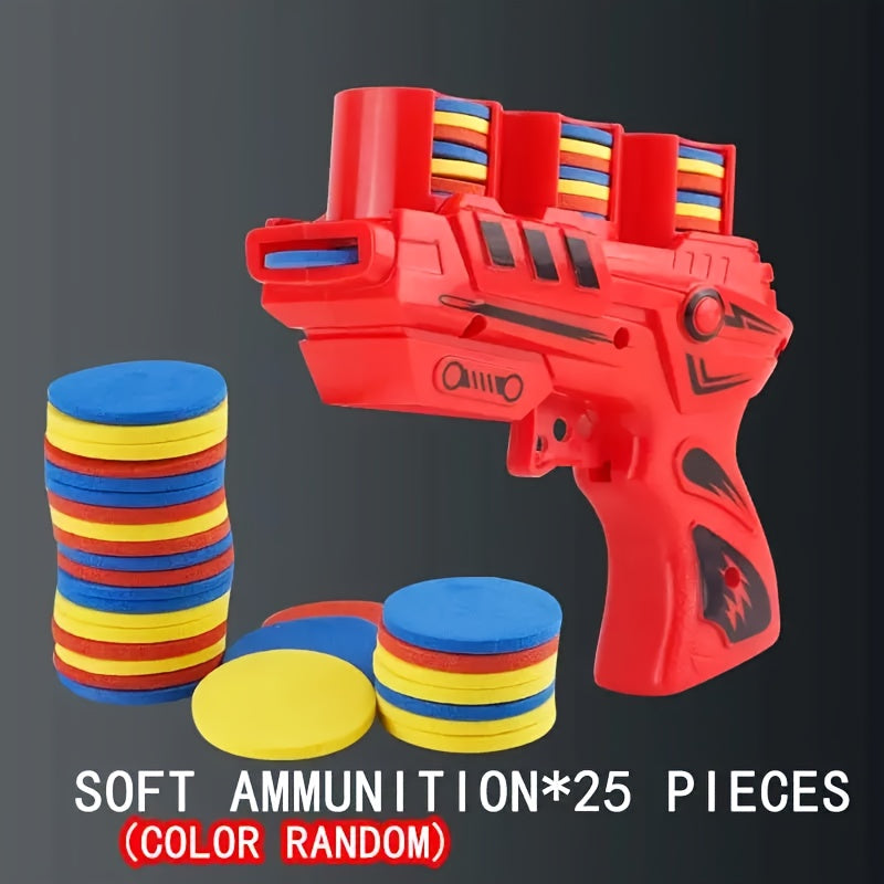 Foam Disc Launcher Flying Disc Handheld Shooter - Indoor/Outdoor Game Toy
