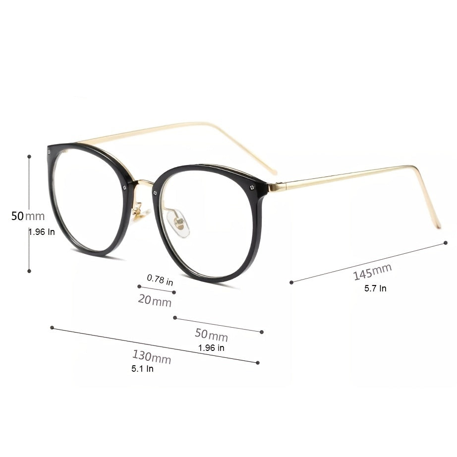 Round Frame Light Blocking Glasses for Women Unisex
