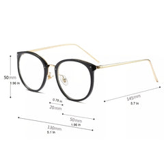 Round Frame Light Blocking Glasses for Women Unisex