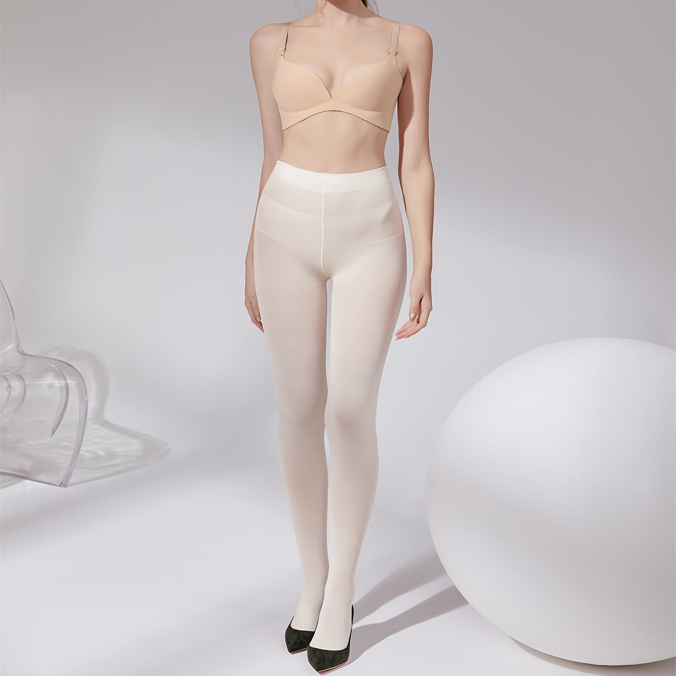 High Waist Elastic Footed Pantyhose Women's Stockings