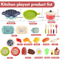 Kitchen Cooking Toy Set Educational Lighting Music Oven Play Accessories