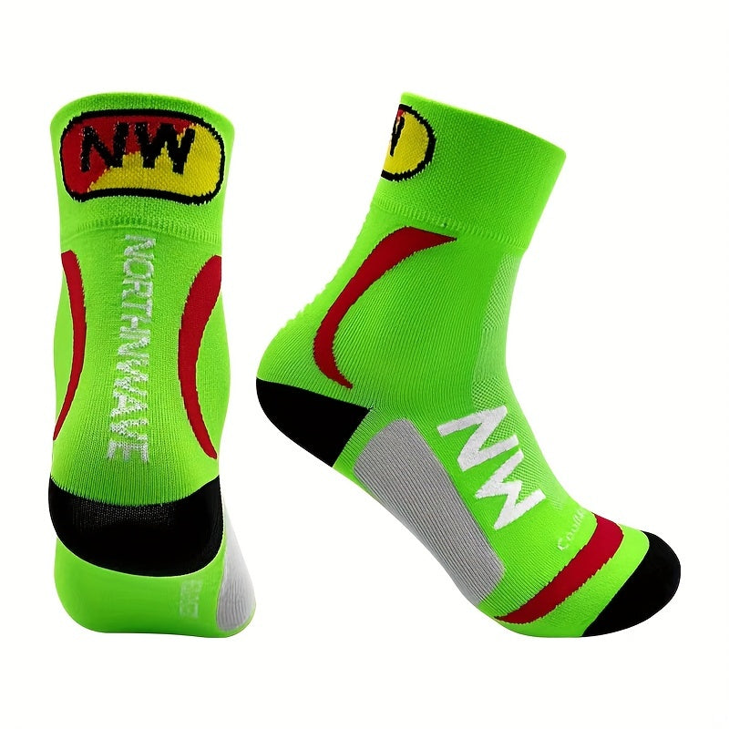 Breathable Mid Calf Cycling Sports Socks Men Women
