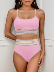 Sexy Spaghetti Strap Bikini Set High Waist Swimsuit