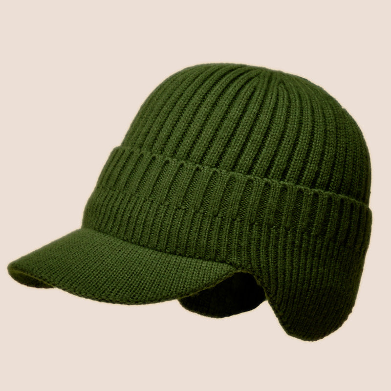 Men's Thickened Wool Winter Hat Ear Protection Knitted Hat