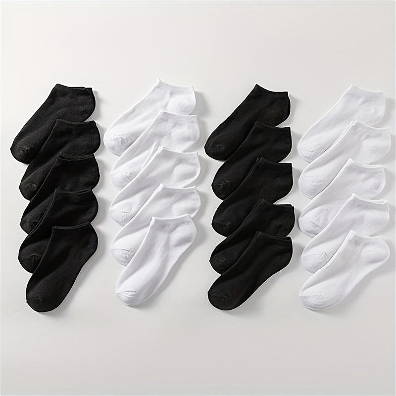 20 Pairs Soft Low Cut Ankle Socks Women's Stockings