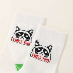 5 Pairs Letter Print Socks Comfy & Breathable Street Mid Tube Socks