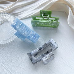 Colorful Rectangle Hair Claw Clips Non Slip Strong Hold Jaw Hair Clamps