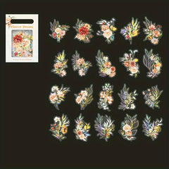 40pcs Vintage Plants & Flowers Stickers for DIY Art Supplies