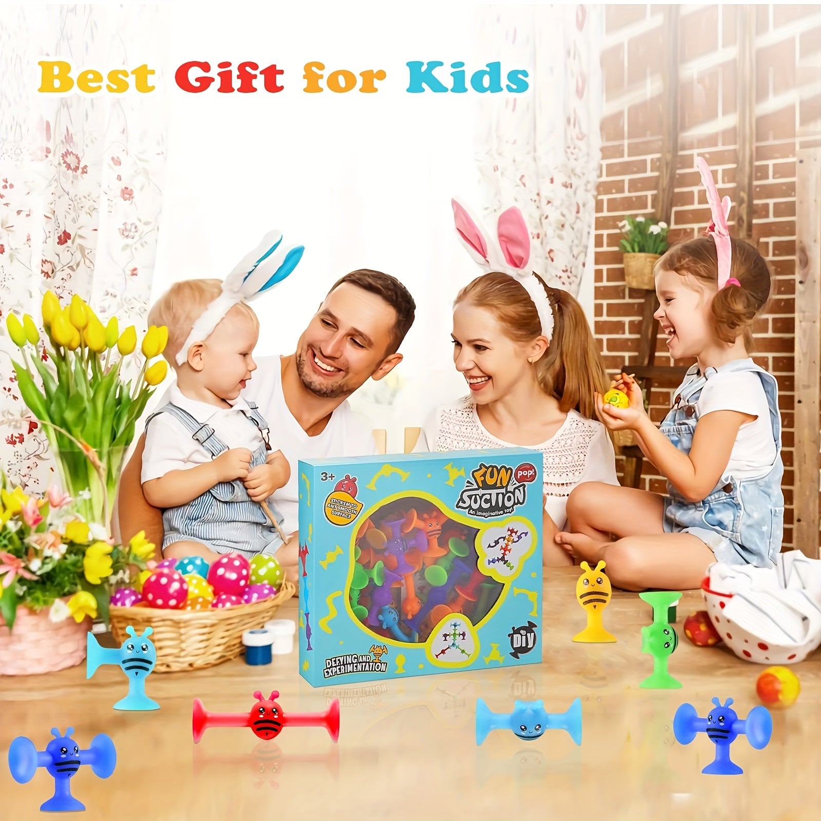 40pcs Suction Toys Kids Bath Toys Silicone Sucker Toys For Kids Sensory Toys