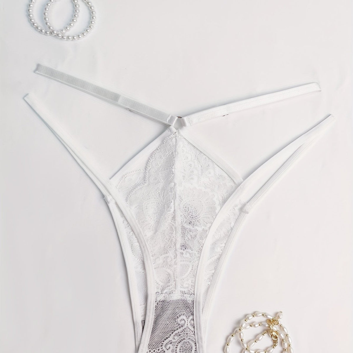  Lace Cut Out Sheer Panty