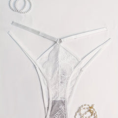  Lace Cut Out Sheer Panty