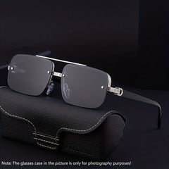 Men's Half Frame Metal Sunglasses UV Protection