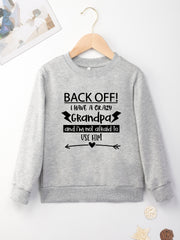 CRAZY SISTER Letter Print Boys Sweatshirt