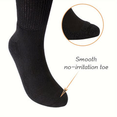 6 Pairs Wide Diabetic Ankle Socks Non Binding Soft Toe Socks Men & Wo