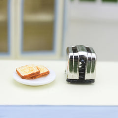 Metal Toast Maker Doll House Accessory Breakfast Scene Kitchen Food Play Doll